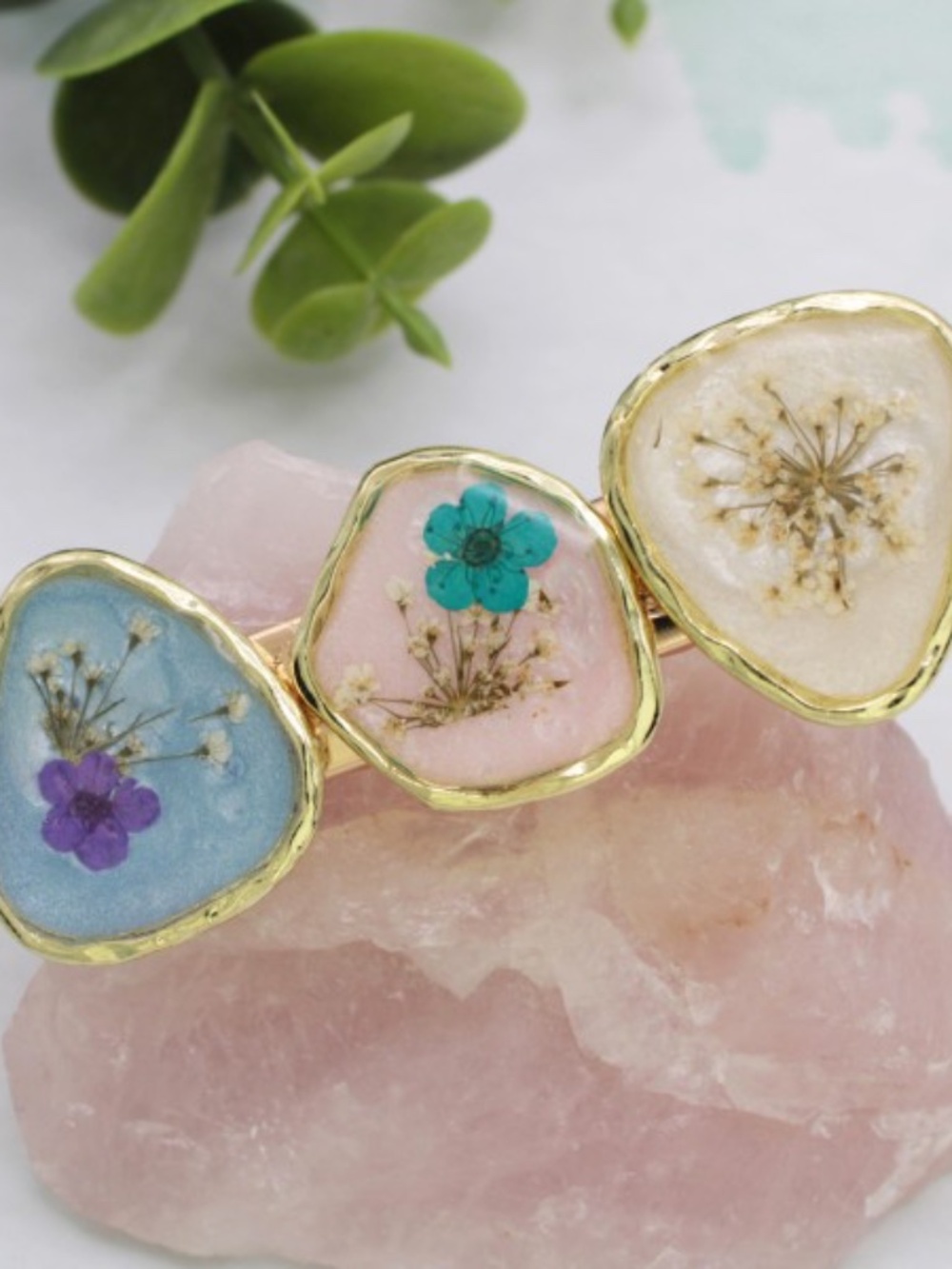 Pressed Flower Barrette
